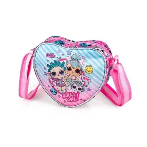 Petit sac en bandoulière - LOL SURPRISE - Glitter On - Sac en forme de c¿ur - Polyester - Zippée