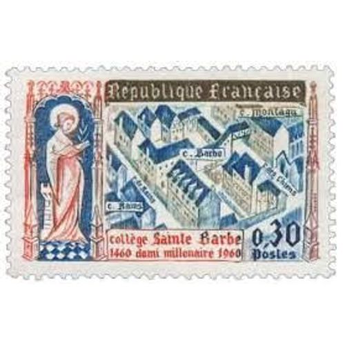 3ème Centenaire Du Collège Sainte Barbe À Paris Année 1960 N° 1280 Yvert Et Tellier Luxe
