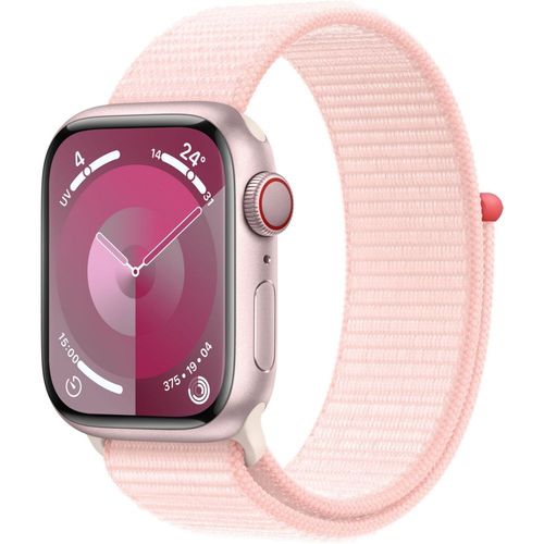 Apple Watch Series 9 Gps + Cellular - Boîtier Aluminium 41 Mm Rose - Bracelet Sport
