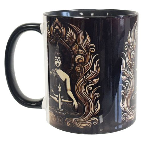 Mug En Céramique Lumière De Bouddha Noir - Cbkreation