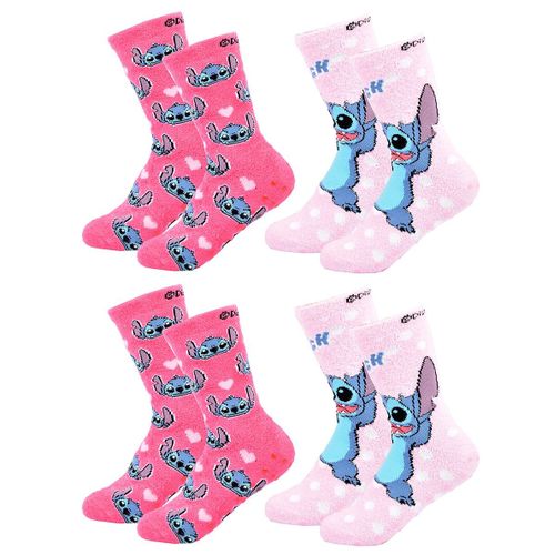 Chaussettes Pack Fille Lilo Et Stitch Pack De 4 Paires 1647 Antiderapant
