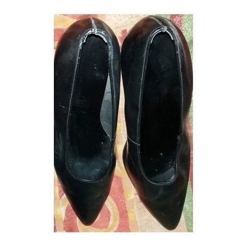 Escarpins Cuir Noir Taille 40 Talon Environ 10 Cm Talon Bout Métal