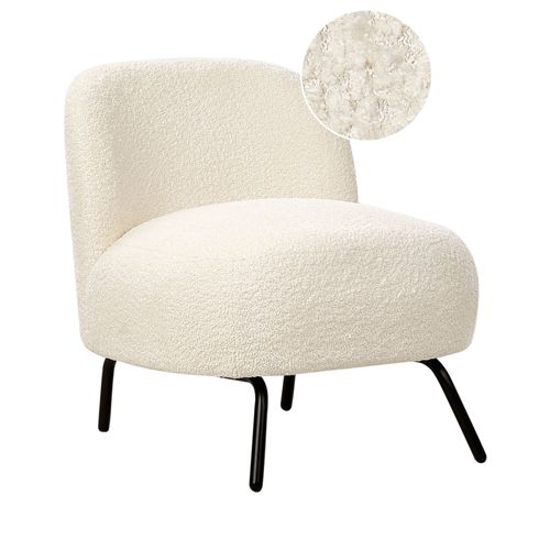 Fauteuil Kumla Bouclé Blanc Cassé