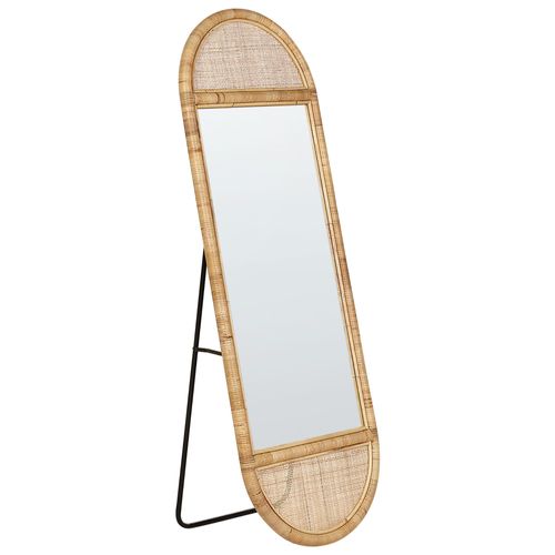 Miroir sur pied BARGES Rotin Naturel