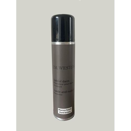 J.M.Weston - Bombe Entretien Cuir Daim Et Nubuck - Renovateur Marron Fonce - Grand Format 250 Ml