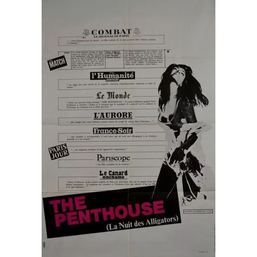 La Nuit Des Alligators / The Penthouse - Affiche Originale De Cinéma - Format 80x120 Cm - De Peter Collinson Avec Suzy Kendall, Terence Morgan, Tony Beckley, Martine Beswick, Norman Rodway - 1967