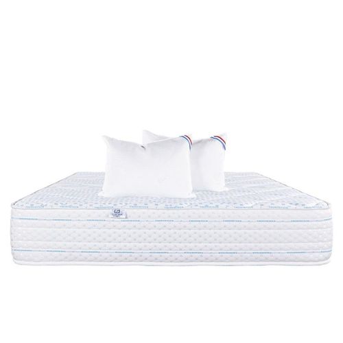 Matelas Thermotec (24 Cm),Mousse Haute Densité, Ferme, Face Été/Hiver Et Oreiller - Blanc, 160x200cm