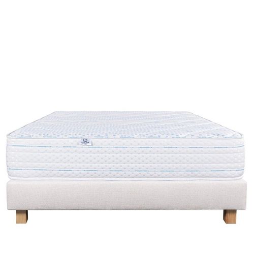 Ensemble Sommier (20cm) Et Matelas Thermotec (24 Cm) :Mousse Haute Densité, Ferme,Double Face - Beige, 160x200cm