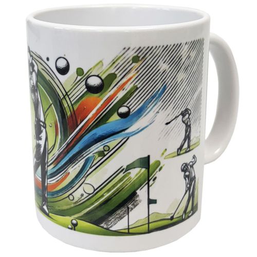 Mug En Céramique Blanche Golf