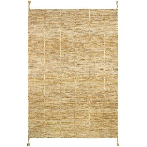 Tapis en laine LHENA JAUNE BRUN M