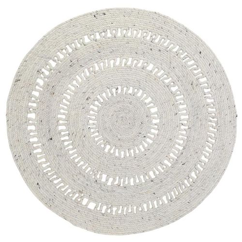 Tapis rond en laine BIBEK NATUREL M