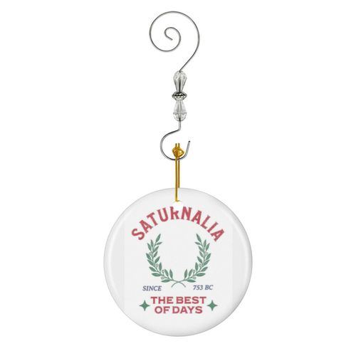 Ornements de Noël Vacances romaines antiques des Saturnales en Céramique avec Crochet et Cristal Décorations Souvenirs Pendentif Décoratif pour Voiture