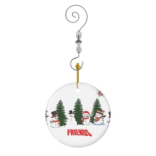 Ornements de Noël La période la plus merveilleuse de l'année en Céramique avec Crochet et Cristal Décorations Souvenirs Pendentif Décoratif pour Voiture