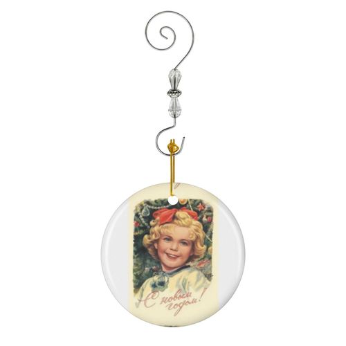 Ornements de Noël Un style ancien, c'est Joyeux Noël ! en Céramique avec Crochet et Cristal Décorations Souvenirs Pendentif Décoratif pour Voiture