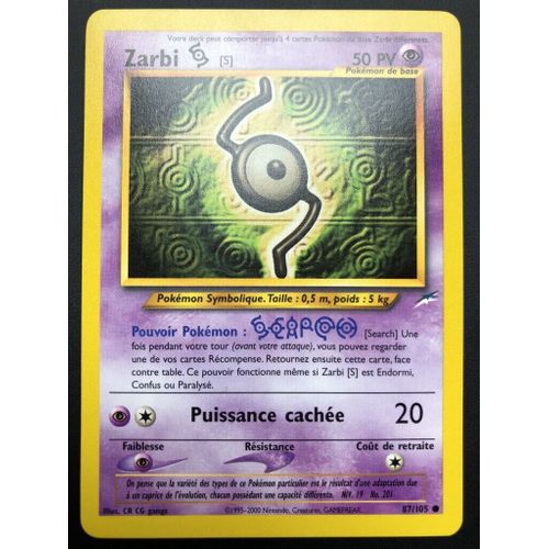 Carte Pokemon Zarbi S