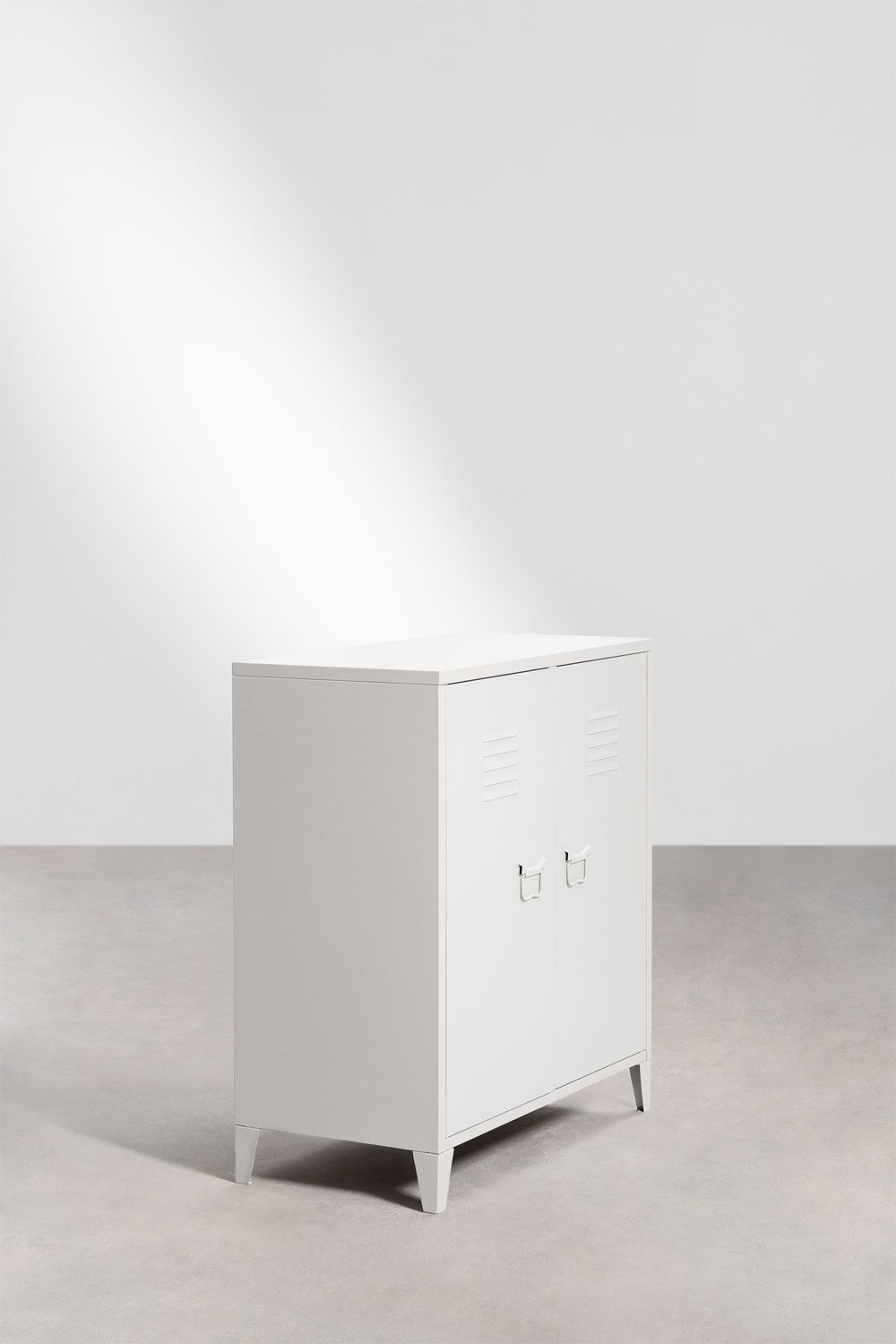 Buffet Casier 2 Portes En Acier Pohpli Blanc Gardenia - 2