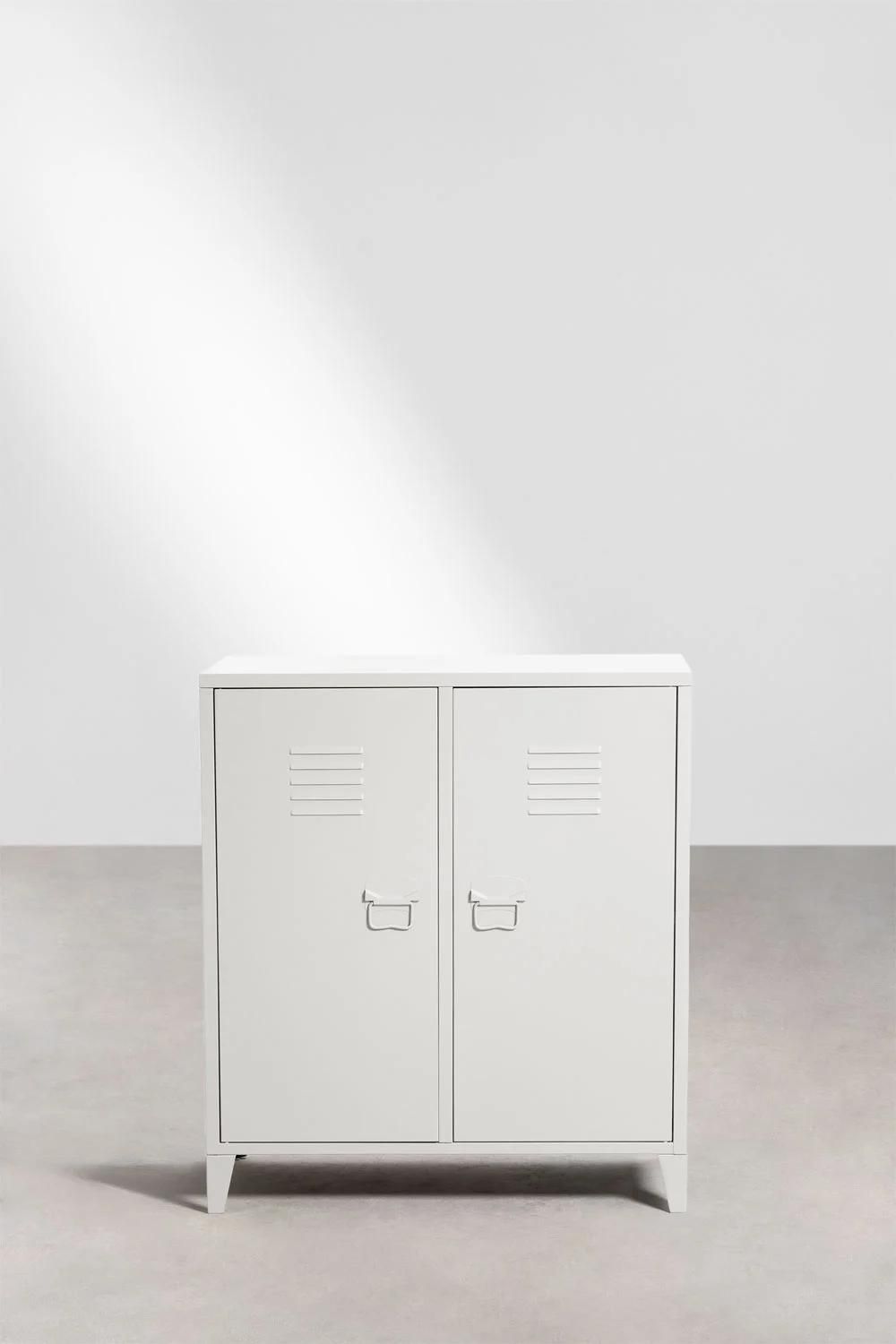 Buffet Casier 2 Portes En Acier Pohpli Blanc Gardenia - 3