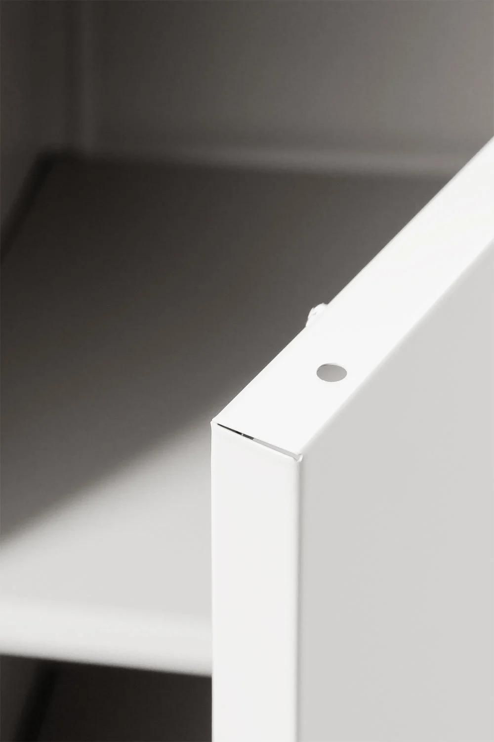 Buffet Casier 2 Portes En Acier Pohpli Blanc Gardenia - 6