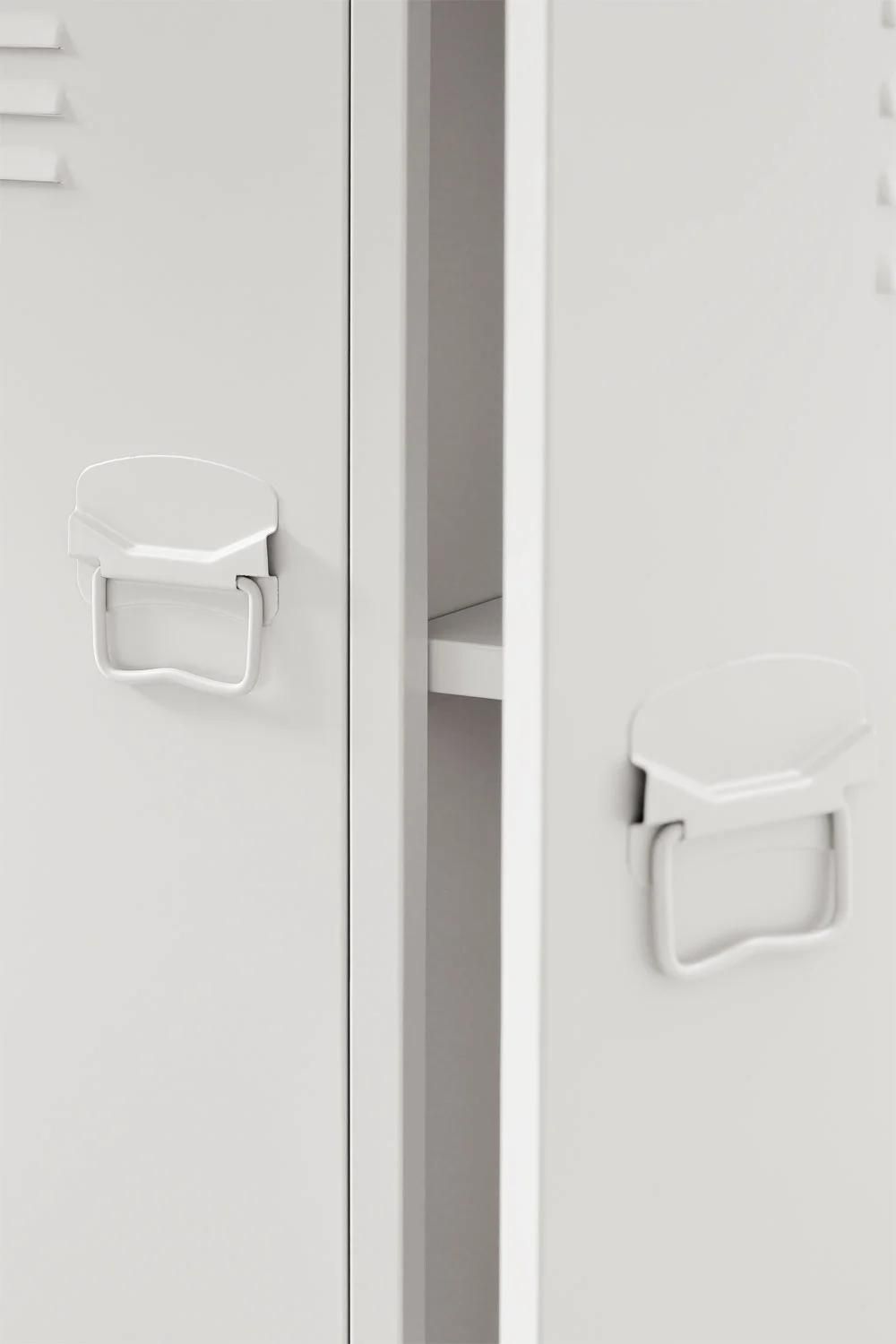 Buffet Casier 2 Portes En Acier Pohpli Blanc Gardenia - 7