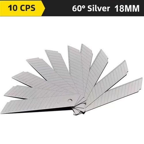 Lame De Couteau D'art Pour Papier Peint,Couteau Utilitaire,Artisanat Créatif,Outil De Coupe,Grand Coupe De Papier,10 Pièces,9mm,18mm,25mm - Type 18mm Silver Setd