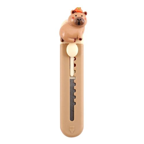 Ouvre-Lettre Rétractable En Plastique Portable,Coupe-Papier De Dessin,Mini Fournitures Scolaires Et De Bureau,Outil De Coupe Capibara #A