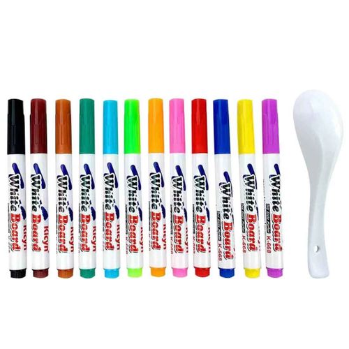 Stylo À Eau Miraculous Dnoma Pour Enfants,Stylos De Peinture Pour Enfants,Éducation À L'art De La Scène Précoce,Cadeau De Jouets D'étude - Type 12-Pcs-With-Spoon