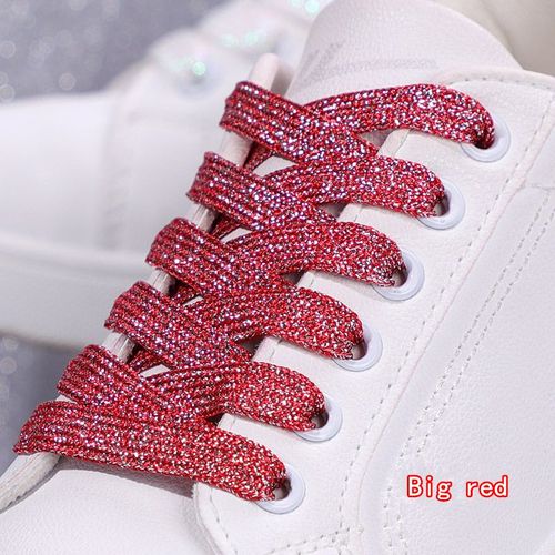 1 Paire Paillettes Colorées Largeur Lacet Cordes Lacets Plats Pour Course Athlétique Mode Lacet Baskets Chaussures Botte 1 Cm