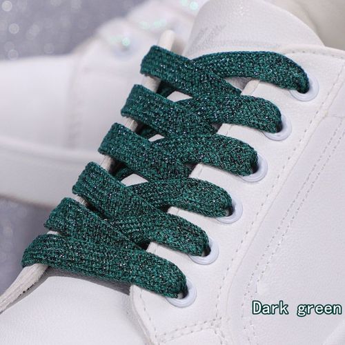 1 Paire Paillettes Colorées Largeur Lacet Cordes Lacets Plats Pour Course Athlétique Mode Lacet Baskets Chaussures Botte 1 Cm