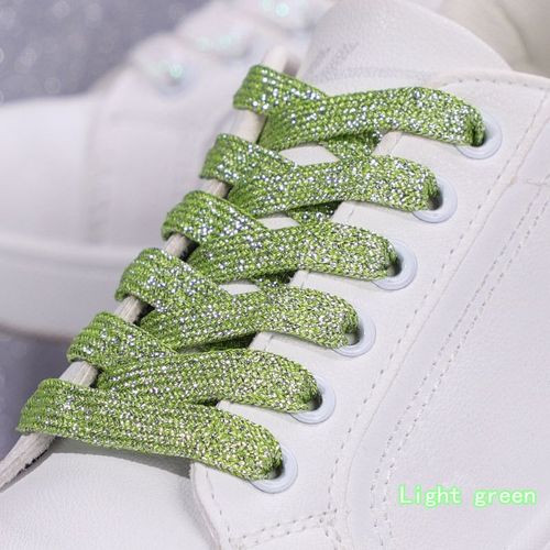 1 Paire Paillettes Colorées Largeur Lacet Cordes Lacets Plats Pour Course Athlétique Mode Lacet Baskets Chaussures Botte 1 Cm