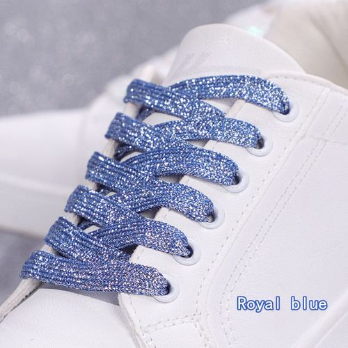 1 Paire Paillettes Colorées Largeur Lacet Cordes Lacets Plats Pour Course Athlétique Mode Lacet Baskets Chaussures Botte 1 Cm