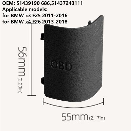 Capuchon De Panneau De Coup De Pied Intérieur De Voiture,Couvercle De Prise Obd,Coque De Protection Lhd,Garniture De Panneau De Coup De Pied,Bmw Bronchf25 Bery F26 Tage Bery E90 E91 - Type Black03