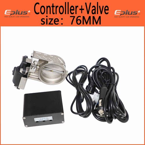 Kit De Valve D'échappement Électronique Universel,51/63/76mm,Avec Bouton De Contrôle Et Interrupteur,Pour Voiture - Type Kit 76mm