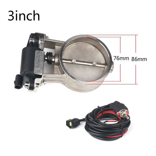 Valve De Commande D'accès Électrique,Valli2 "",2.25"",2.5 "",2.75"",3 "",Basse Pression,Catback Accessible,Tuyau De Descente - Type 3inch-76