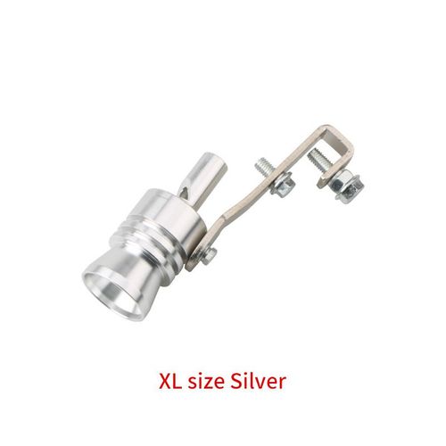 Sifflet D'échappement Turbo Universel Pour Moto,Simulateur De Son D'échappement Modifié,Tuyau D'échappement,Pièces De Générateur De Son,5 Couleurs,S,M,L,Xl - Type Xl Silver