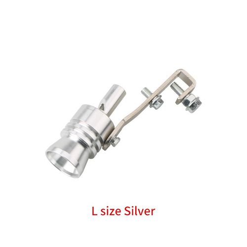Sifflet D'échappement Turbo Universel Pour Moto,Simulateur De Son D'échappement Modifié,Tuyau D'échappement,Pièces De Générateur De Son,5 Couleurs,S,M,L,Xl - Type L Silver