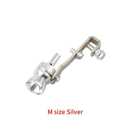 Sifflet D'échappement Turbo Universel Pour Moto,Simulateur De Son D'échappement Modifié,Tuyau D'échappement,Pièces De Générateur De Son,5 Couleurs,S,M,L,Xl - Type M Silver