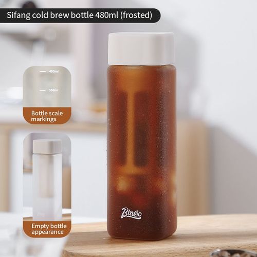 Bincoo-Tasse à café portable carrée,bouteille à froid,infuseur,revendeurs d'eau,américain - Type frosted