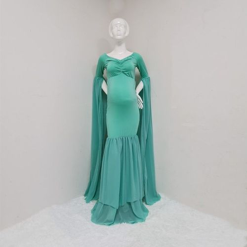 Robe Longue Sexy Sans Épaule Pour Femme Enceinte,Tenue De Grossesse,Tenue Maxi,Pour Séance Photo