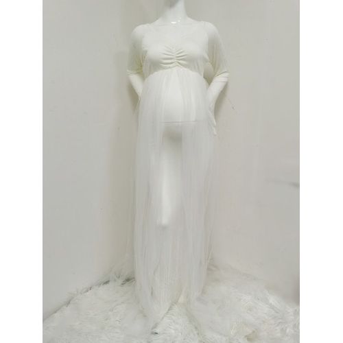 Robes De Maternité Roses,Accessoires De Photographie Sans Épaule,Longue Robe De Grossesse Pour Femmes Enceintes,Robe Longue,Baby Shower,Séance Photo