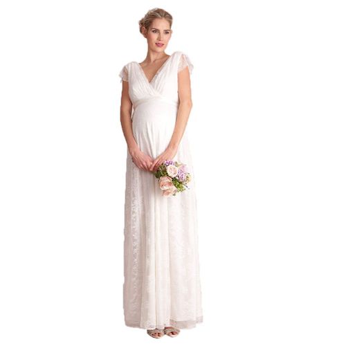 Robe Maxi Blanche Pour Femme Enceinte,Tenue De Mariage,Pour Séance Photo,Grossesse