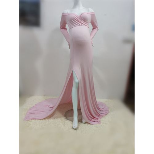Robe Longue De Grossesse Sans Épaules Pour Femmes Enceintes,Vêtements De Photographie,Robe Maxi Pour Séance Photo,Baby Shower,Sexy,Alters
