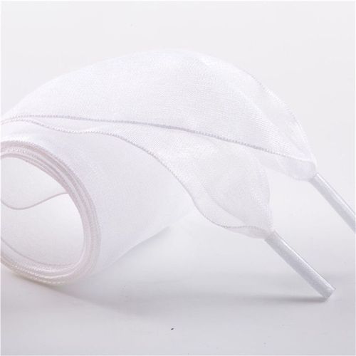 Cordes De Chaussures En Organza Avec N?ud Pour Femme,Lacets Lumineux,Ruban Plat En Satin,Baskets En Toile,Lacets De Chaussures De Sport,1 Paire,4cm,60-180cm