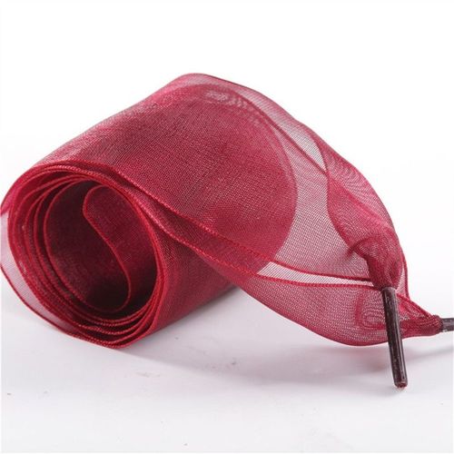 Cordes De Chaussures En Organza Avec N?ud Pour Femme,Lacets Lumineux,Ruban Plat En Satin,Baskets En Toile,Lacets De Chaussures De Sport,1 Paire,4cm,60-180cm