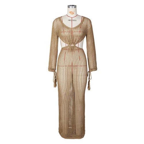 Robe Longue En Tricot Évidée Pour Femme Enceinte,Robe De Photographie,Couverture De Bikini,Batterie De Grossesse,Prise De Vue Photo,Sexy