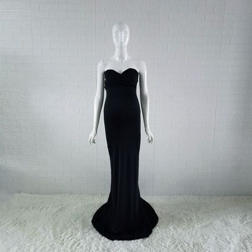 Robe Sirène Longue À Épaules Dénudées Pour Femme Enceinte,Tenue En Jersey Extensible Pour Séance Photo