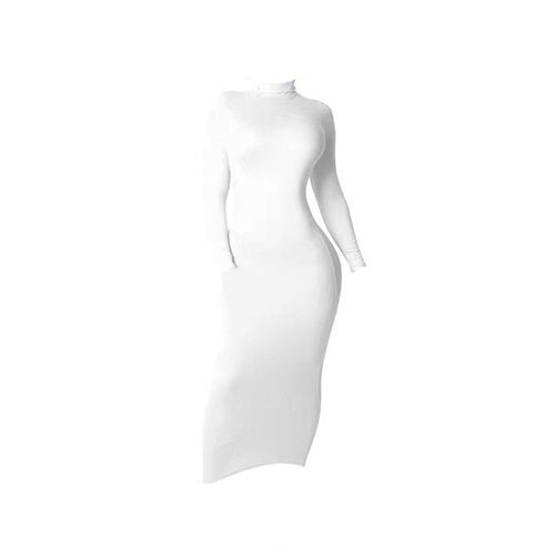 Robe Longue Extensible Pour Femme Enceinte,Col Roulé,Manches Longues,Alterskinny,Photographie
