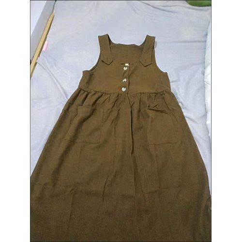 Robe D'été En Velours Côtelé Pour Femme Enceinte,Robe À Bretelles,Taille Haute,Bretelles Réglables,Bouton,Mouche Alternative,Noir,Grande Taille,Automne
