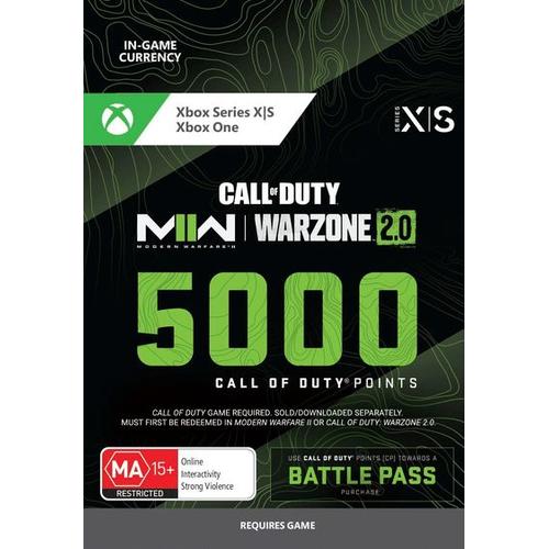 5000 Modern Warfare Ii Or Call Of Duty Warzone 20 Points Xbox Live
