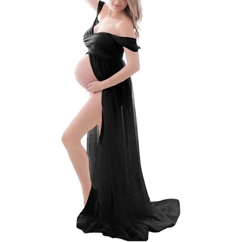 Robe Longue De Grossesse Pour Femme,Tenue De Séance Photo D'été
