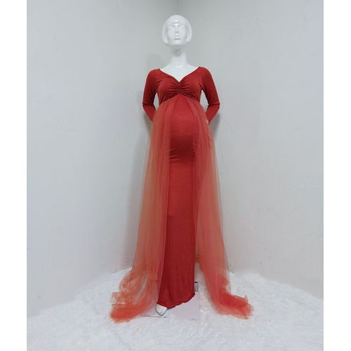 Robes De Maternité Roses,Accessoires De Photographie Sans Épaule,Longue Robe De Grossesse Pour Femmes Enceintes,Robe Longue,Baby Shower,Séance Photo